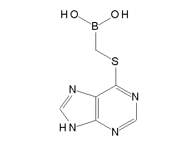 Chemical structure of 6-(Dihydroxy-boryl-methyl-mercapto)-purin