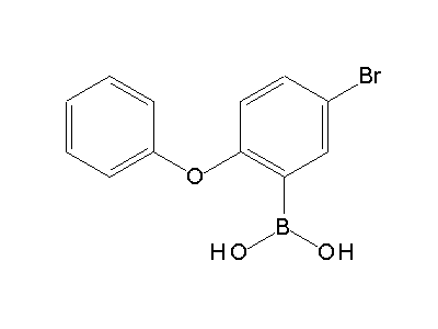 Chemical structure of (5-bromo-2-phenoxyphenyl)boronic acid