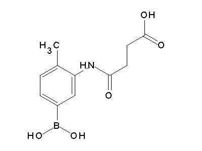 Chemical structure of 4-(5-borono-2-methylanilino)-4-oxobutanoic acid