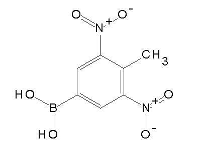 Chemical structure of (4-methyl-3,5-dinitrophenyl)boronic acid