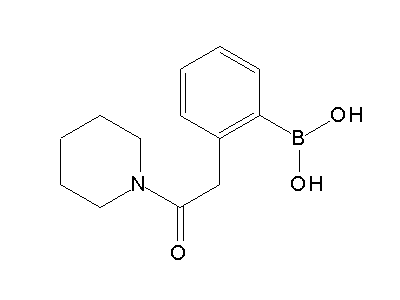 Chemical structure of [2-(2-oxo-2-piperidin-1-ylethyl)phenyl]boronic acid