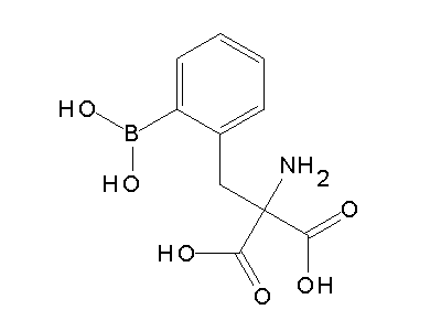 Chemical structure of 2-amino-2-(2-boronobenzyl)malonic acid