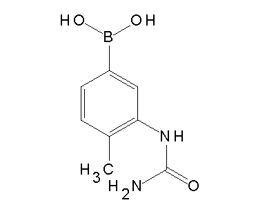 Chemical structure of (5-dihydroxyboranyl-2-methyl-phenyl)-urea