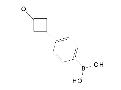 Chemical structure of 3-(4-boronophenyl)cyclobutanone