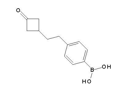 Chemical structure of 4-(2-(3-oxocyclobutyl)ethyl)phenylboronic acid