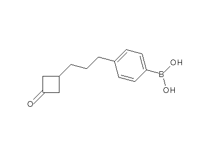 Chemical structure of 4-(3-(3-oxocyclobutyl)propyl)phenylboronic acid