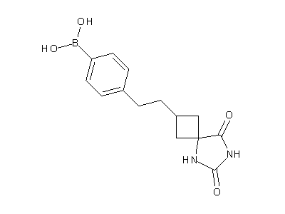 Chemical structure of [4-[2-(5,7-dioxo-6,8-diazaspiro[3.4]octan-2-yl)ethyl]phenyl]boronic acid