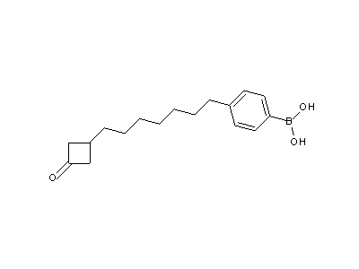 Chemical structure of 3-[7-(4-boronophenyl)heptyl]cyclobutanone