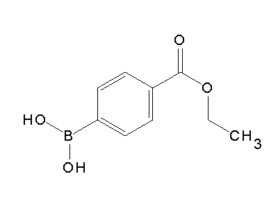 Chemical structure of 4-carboethoxybenzeneboronic acid