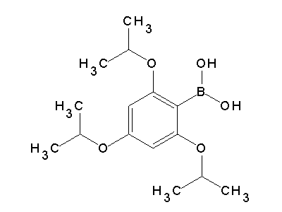 Chemical structure of 2,4,6-triisopropoxyphenylboronic acid
