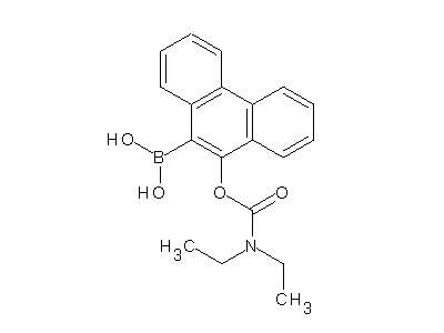 Chemical structure of [10-(diethylcarbamoyloxy)phenanthren-9-yl]boronic acid