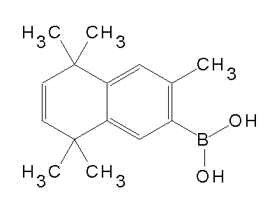 Chemical structure of 3,5,5,8,8-tetramethyl-5,8-dihydronaphthalene-2-boronic acid