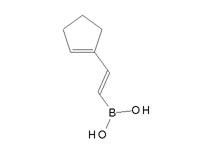 Chemical structure of 2-cyclopentenylvinylboronic acid