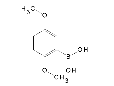 Chemical structure of 2,5-dimethoxyphenylboronic acid