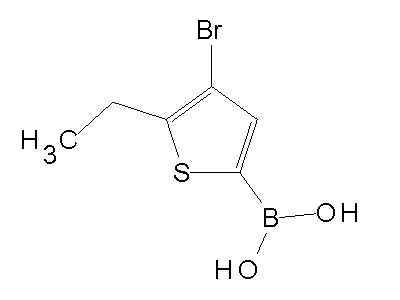 Chemical structure of 3-bromo-2-ethyl-5-thiopheneboronic acid