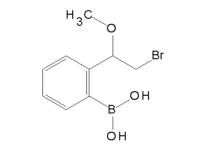 Chemical structure of 2-(2-bromo-1-methoxyethyl)benzeneboronic acid