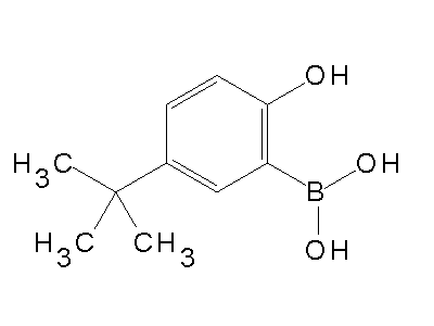 Chemical structure of 2-hydroxy-5-tert-butylboronic acid
