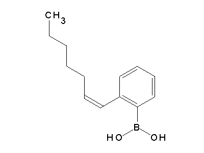 Chemical structure of 2-[hept-1(Z)-en-1-yl]benzeneboronic acid