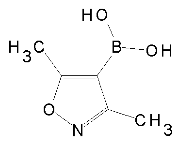 Chemical structure of 3,5-dimethyl-4-isoxazoleboronic acid