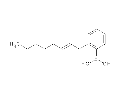 Chemical structure of 2-(oct-2(E)-en-1-yl)benzeneboronic acid