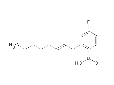 Chemical structure of 4-fluoro-2-(oct-2(E)-en-1-yl)benzeneboronic acid