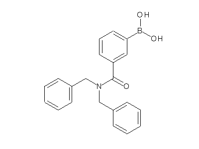 Chemical structure of 3-(dibenzylamino)carbonylphenylboronic acid