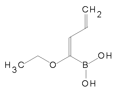 Chemical structure of (E)-1-ethoxybuta-1,3-dienylboronic acid