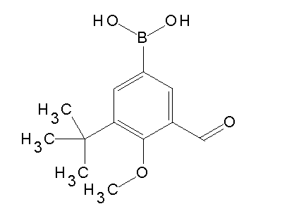 Chemical structure of 3-tert-butyl-5-formyl-4-methoxybenzeneboronic acid