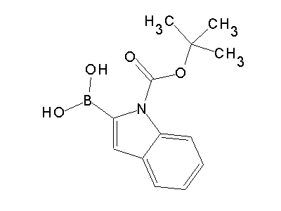 Chemical structure of N-Boc-indole-2-boronic acid