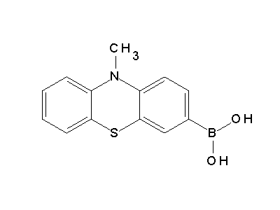 Chemical structure of (10-methylphenothiazin-3-yl)boronic acid