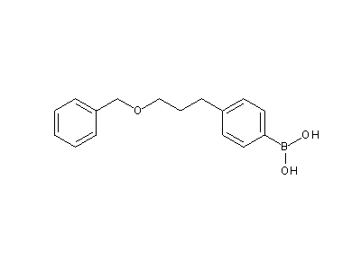 Chemical structure of 4-[3-(benzyloxy)propyl]phenylboronic acid