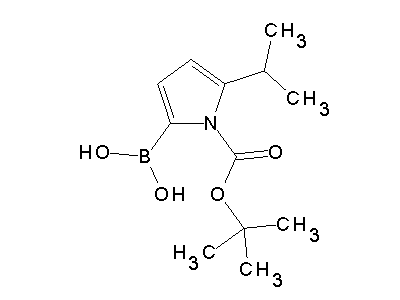 Chemical structure of 1-(tert-butoxycarbonyl)-5-isopropyl-1H-pyrrol-2-ylboronic acid