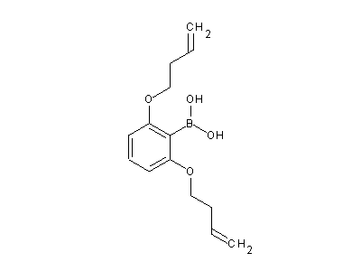 Chemical structure of 2,6-bis(but-3-enoxy)benzeneboronic acid