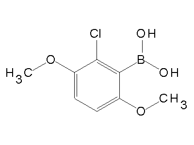 Chemical structure of 2-chloro-3,6-dimethoxyphenylboronic acid