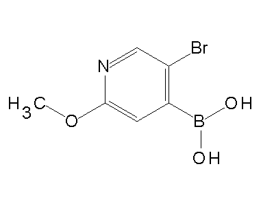 Chemical structure of 3-bromo-6-methoxy-4-pyridylboronic acid