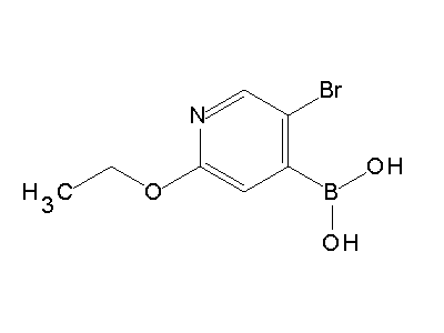 Chemical structure of 3-bromo-6-ethoxy-4-pyridylboronic acid