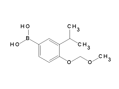 Chemical structure of 3-isopropyl-4-methoxymethoxyphenylboronic acid