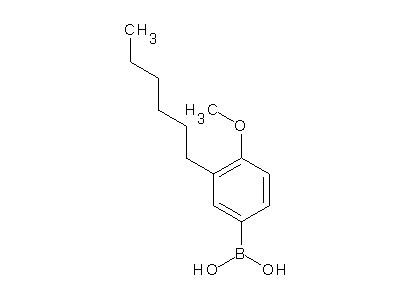 Chemical structure of (3-hexyl-4-methoxyphenyl)boronic acid