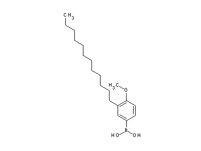 Chemical structure of (3-dodecyl-4-methoxyphenyl)boronic acid