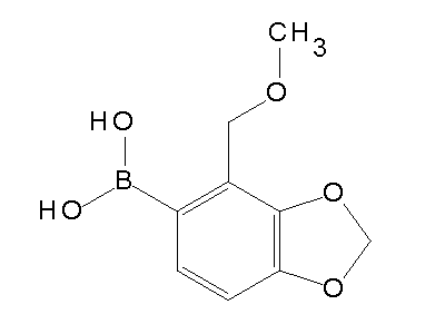 Chemical structure of [4-(methoxymethyl)-1,3-benzodioxol-5-yl]boronic acid