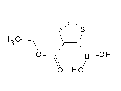 Chemical structure of 3-(ethoxycarbonyl)-2-thienylboronic acid