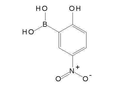 Chemical structure of 2-hydroxy-5-nitrophenylboronic acid