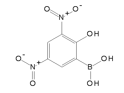 Chemical structure of 4,6-dinitrophenol-2-boronic acid