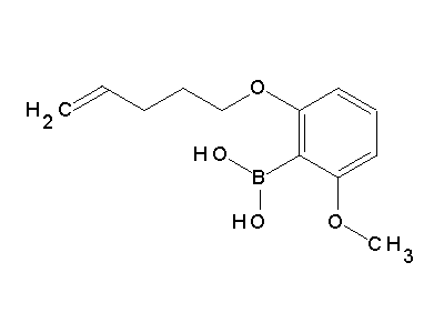 Chemical structure of 2-methoxy-6-(pent-4-enyloxy)benzeneboronic acid