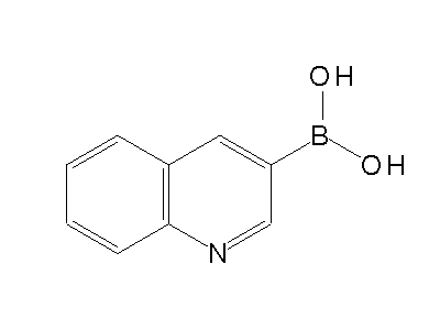 Chemical structure of 3-quinolineboronic acid