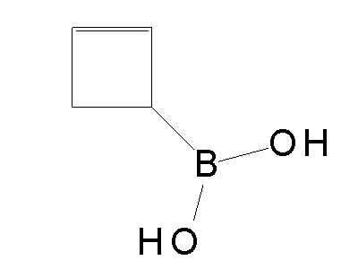 Chemical structure of cyclobut-2-en-1-ylboronic acid