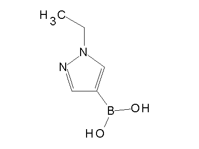 Chemical structure of 1-ethyl-1H-pyrazol-4-ylboronic acid