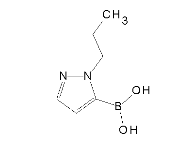Chemical structure of 1-propyl-1H-pyrazol-5-ylboronic acid