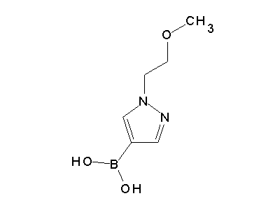 Chemical structure of 1-(2-methoxyethyl)-1H-pyrazol-4-ylboronic acid