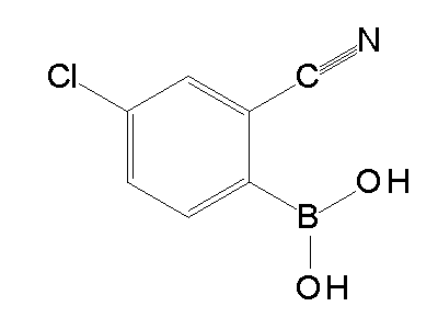 Chemical structure of 4-chloro-2-cyanophenylboronic acid